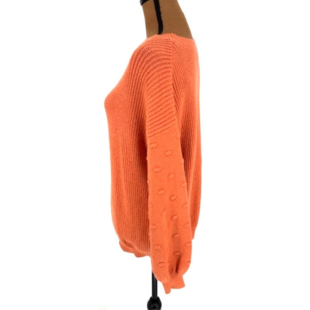 Andree By Unit Rust Orange Sweater With Raised Po… - image 4